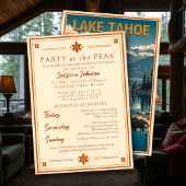Invitation Vintage Lake Tahoe Bachelorette Week-end Rustique