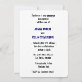 Invitation Vintage Lavender Blue Las Vegas Mariage invite (Dos)