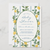 Invitation Vintage lemons Baby Shower (Devant)