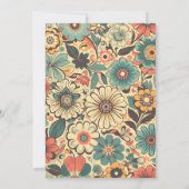 Invitation Vintage les années 70 Mariage (Dos)