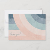 Invitation Vintage les années 70 Rainbow Mariage Bridesmade (Dos)