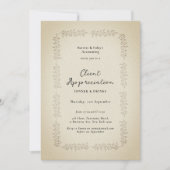 Invitation Vintage Letterpress Client Appréciation Business (Devant)