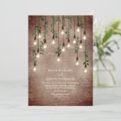 Invitation Vintage Light Industrial Brick Botanic Virtual (Debout devant)