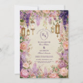 Invitation Vintage Lilac Blossom Rustique Mariage (Devant)