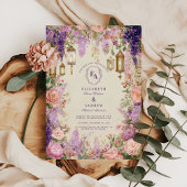 Invitation Vintage Lilac Blossom Rustique Mariage