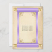 Invitation Vintage Lilac Gold Scroll Elegant Quinceañera (Dos)
