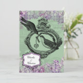 Invitation Vintage Lilacs Locket 5x7 (Debout devant)