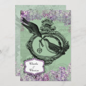 Invitation Vintage Lilacs Locket 5x7 (Devant / Derrière)