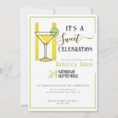 Invitation Vintage limoncello Doux célébration nuptiale douch (Devant)