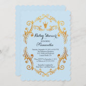 Invitation vintage Little Prince Baby shower (Devant / Derrière)