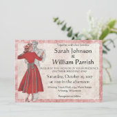 Invitation Vintage Look Dancing Couple (Debout devant)