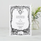 Invitation Vintage Louis XV Rococo Mariage (Debout devant)