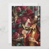 Invitation Vintage Mad Hatter Tea Party Birthday  (Dos)