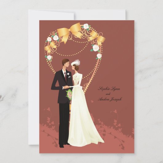 Invitation vintage majestueuse (Devant)