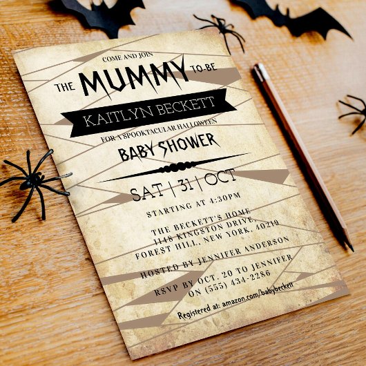 Invitation Vintage maman | Baby shower Halloween