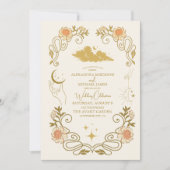 Invitation Vintage Mariage botanique mystique (Devant)
