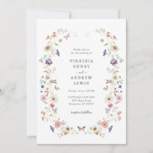 Invitation Vintage Mariage Floral (Devant)