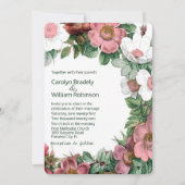 Invitation Vintage Mariage Floral (Devant)