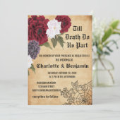 Invitation Vintage Mariage Halloween  (Debout devant)