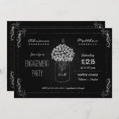 Invitation Vintage MasonJar's Engagement Party (Devant / Derrière)