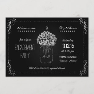 Invitation Vintage MasonJar's Engagement Party