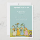 Invitation Vintage Meadow Babies Story Livre Douche (Dos)