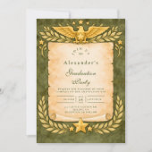 Invitation Vintage Military Graduation Party (Devant)