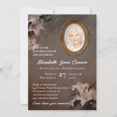 Invitation Vintage Miroir Frame Lys Photo Life Celebration (Devant)