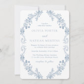 Invitation Vintage Moderne Élégance Mariage Floral (Devant)