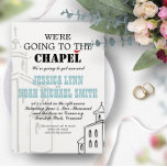Invitation Vintage Moderne Nous allons à la Chapelle Mariage<br><div class="desc">CLIQUEZ SUR "LIRE PLUS" pour voir les photos réelles! Cute Modern Nous allons à la Chapelle Nous allons obtenir Marié Couleurs lumineuses Aqua Chartreuse et Red Religious Christian et les deux deviendront un Voir ci-dessous - RSVP pour correspondre à la Vintage Bicycle Love faire-part de mariage- utiliser cette taille pour...</div>