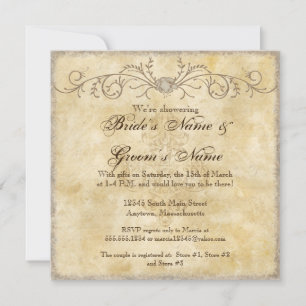 Invitation Vintage moderne tourbillons floraux tourbillons Co