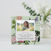 Invitation Vintage Monnaie French Rose Paris (Debout devant)