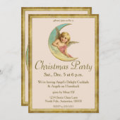 Invitation vintage Moon Angel (Devant / Derrière)