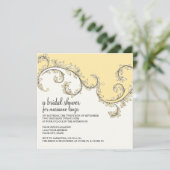 Invitation Vintage Motif de feuille  (Debout devant)