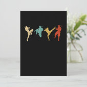 Invitation Vintage Muay Thai Silhouette Fighter MIXED MARTIAL (Debout devant)