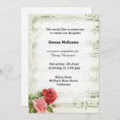 Invitation Vintage music (Devant / Derrière)