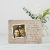 Invitation Vintage Music Mariage Vow Renouvellement (Debout devant)