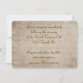 Invitation Vintage Music Mariage Vow Renouvellement (Dos)