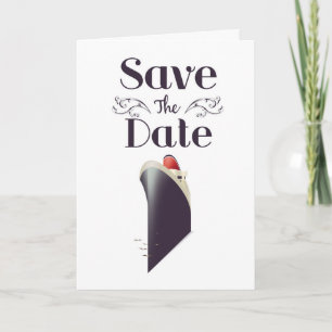 Invitation vintage nautique pour sauvegarder la da