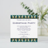 Invitation Vintage Noël, Angel brillant étoile Motif (Debout devant)