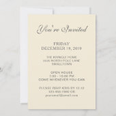 Invitation Vintage Noël Open House Party Santa Claus (Dos)