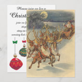 Invitation vintage Noël Saint-Nicolas victorien (Devant / Derrière)