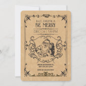 Invitation Vintage noël santa claus (Devant)