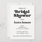 Invitation Vintage noir et blanc rétro (Devant)