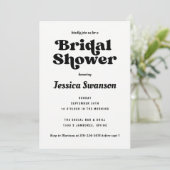 Invitation Vintage noir et blanc rétro (Debout devant)