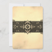 Invitation Vintage Noir Floral Scroll (Dos)