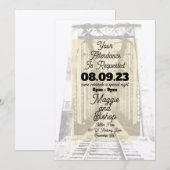 Invitation Vintage occidental Nous vous demandons votre prése (Devant / Derrière)