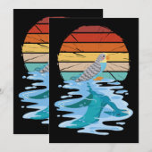 Invitation Vintage oiseau-perruche drôle avec le reflet (Devant / Derrière)