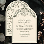 Invitation Vintage Olive Sun Moon Tarot Arch Wedding Invitati<br><div class="desc">Donnez le ton d'une union mystique avec ces invitations de mariage vintages inspirées du tarot, mettant en valeur un superbe design soleil, lune et étoiles dans un cadre élégant en arche aux couleurs de l'olive et de la crème. Parfait pour les célébrations célestes et intemporelles ! Correspondance d'articles dans notre...</div>