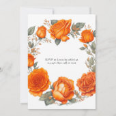Invitation Vintage Orange Peonies Brunch & Bubbly (Dos)